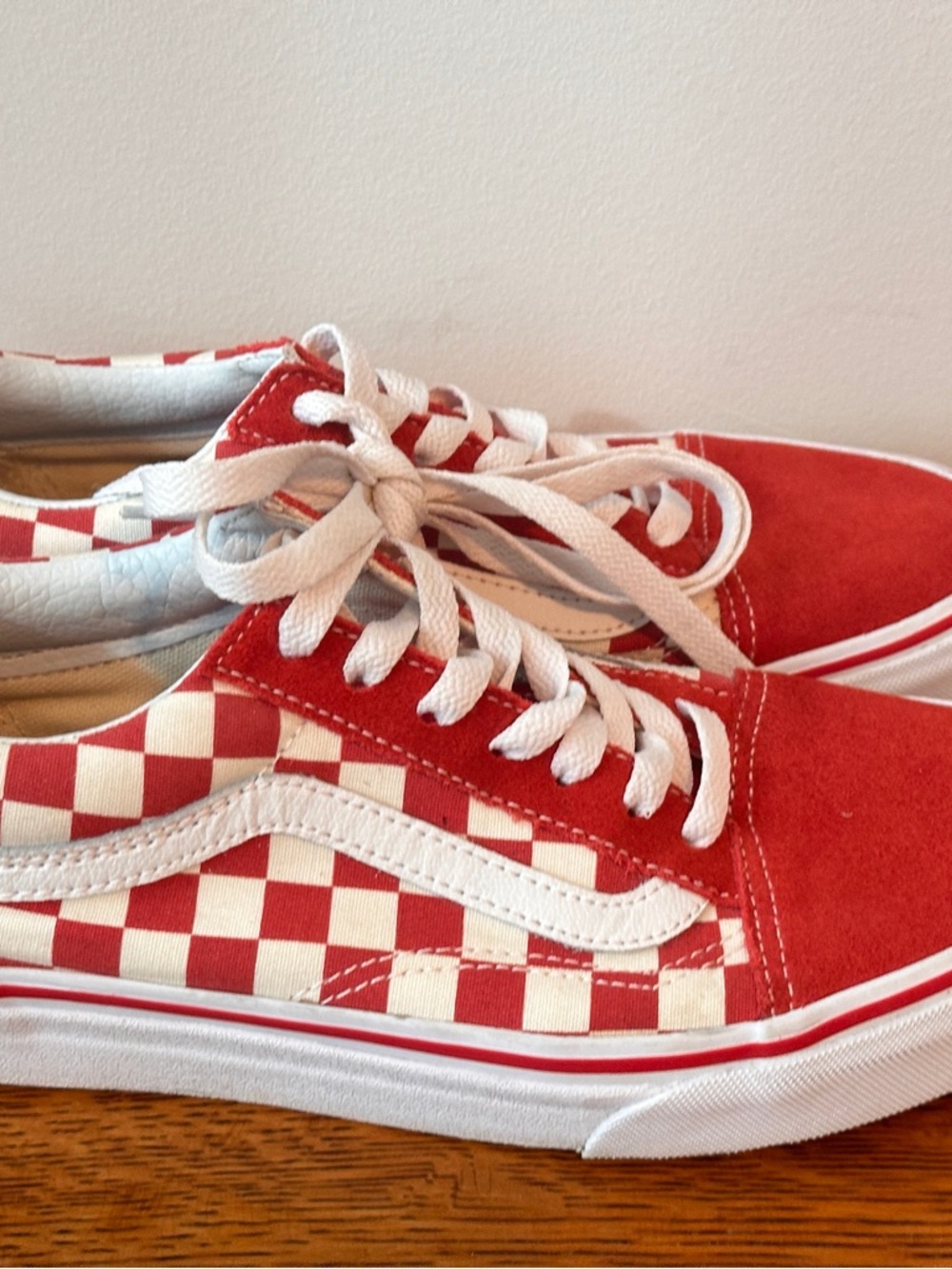 Vans Old Skool Red and White Low Top Sneaker
